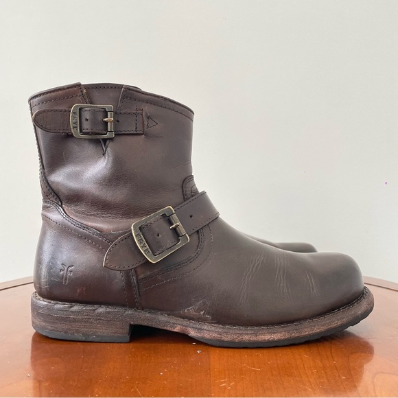 Frye Men’s Smith Short Engineer Moto Riding Boot - Picture 2 of 8